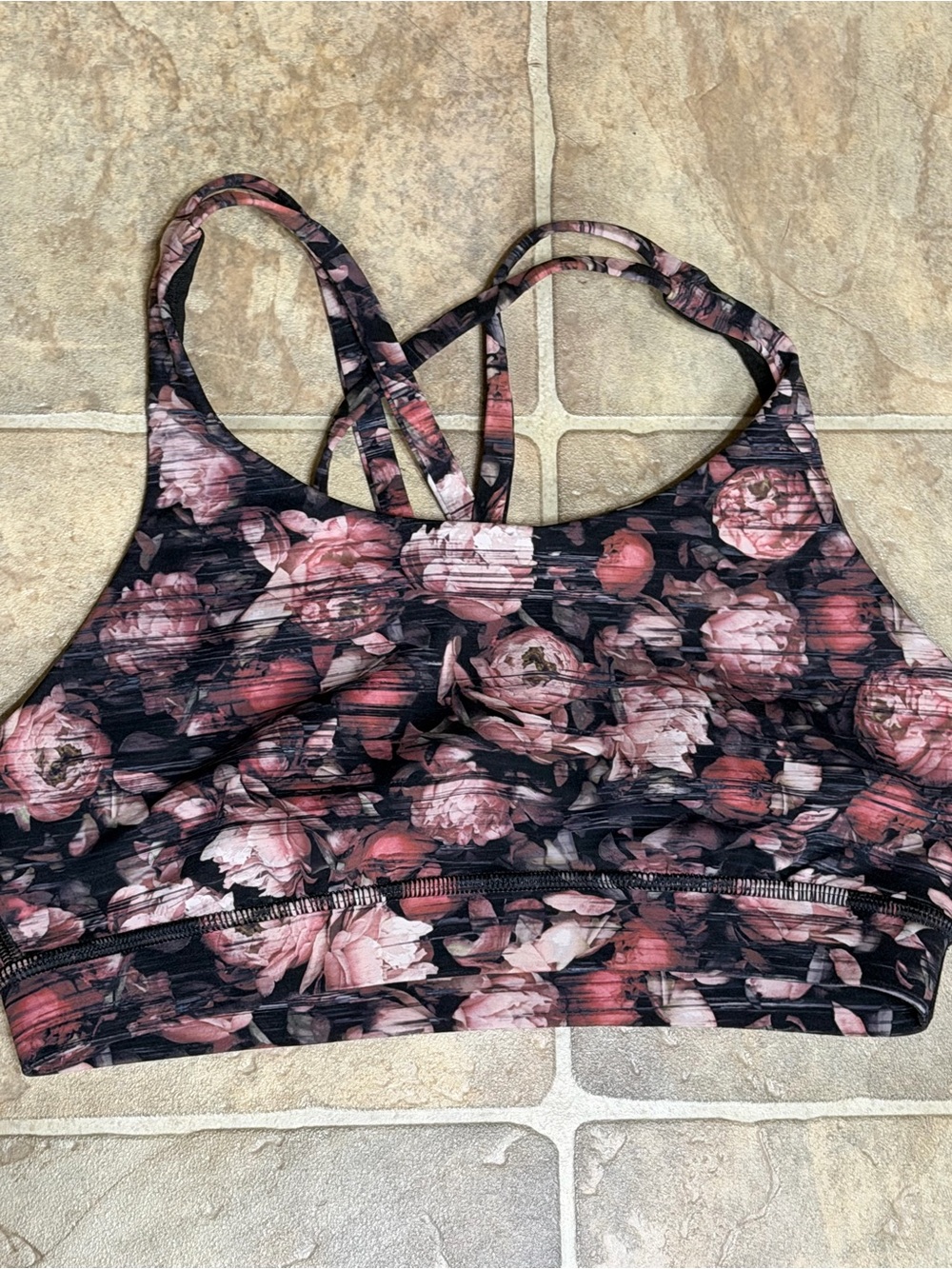 lululemon Floral Strappy Sports Bra 6